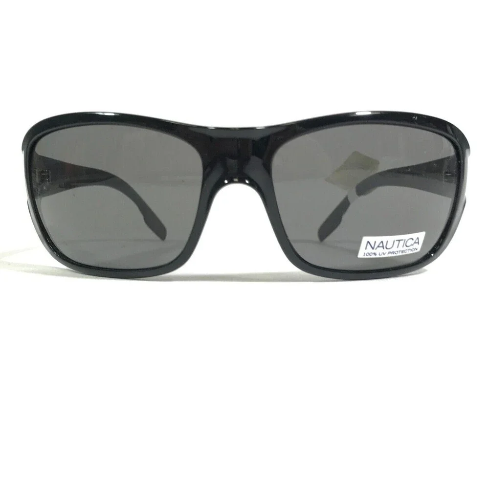 Nautica Sunglasses ST.CROIX 300 Black Square Frames with Gray Lenses 61-16-125